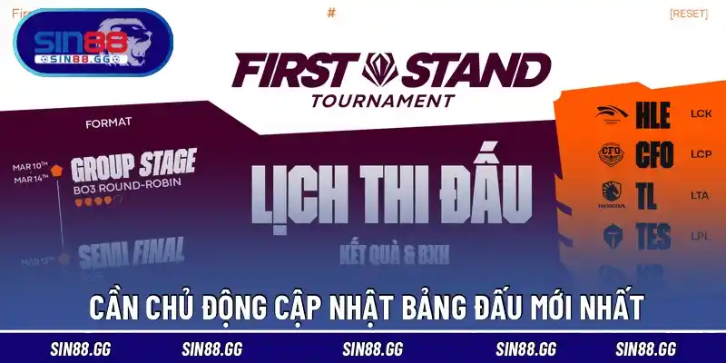 Lịch Thi Đấu Giải First Stand Mùa Giải 2026 Mới Nhất